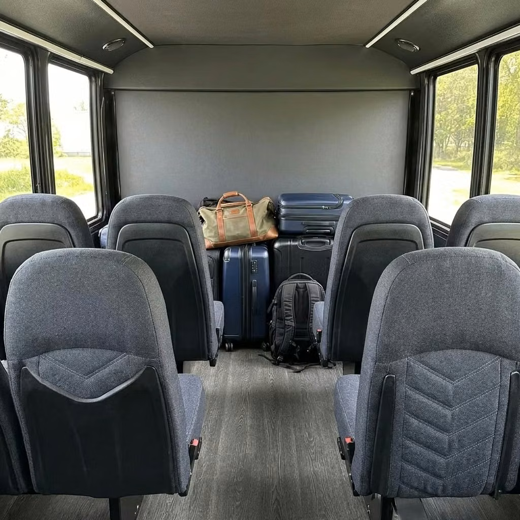 san juan capistrano 25 passenger minibus luggage area