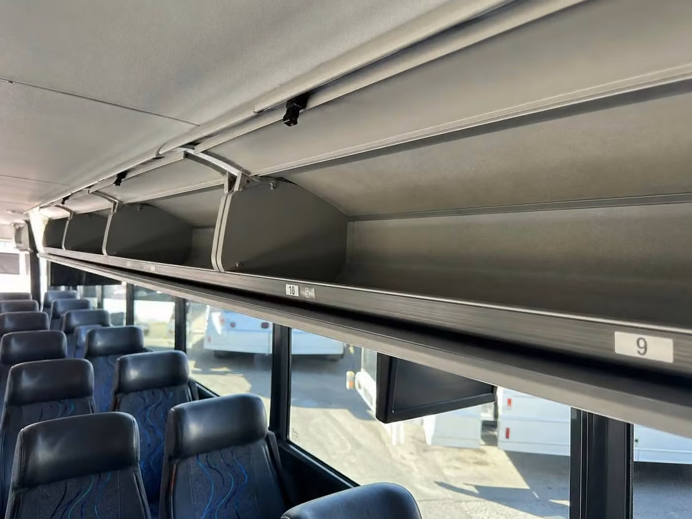 san juan capistrano 35 passenger minibus overhead storage