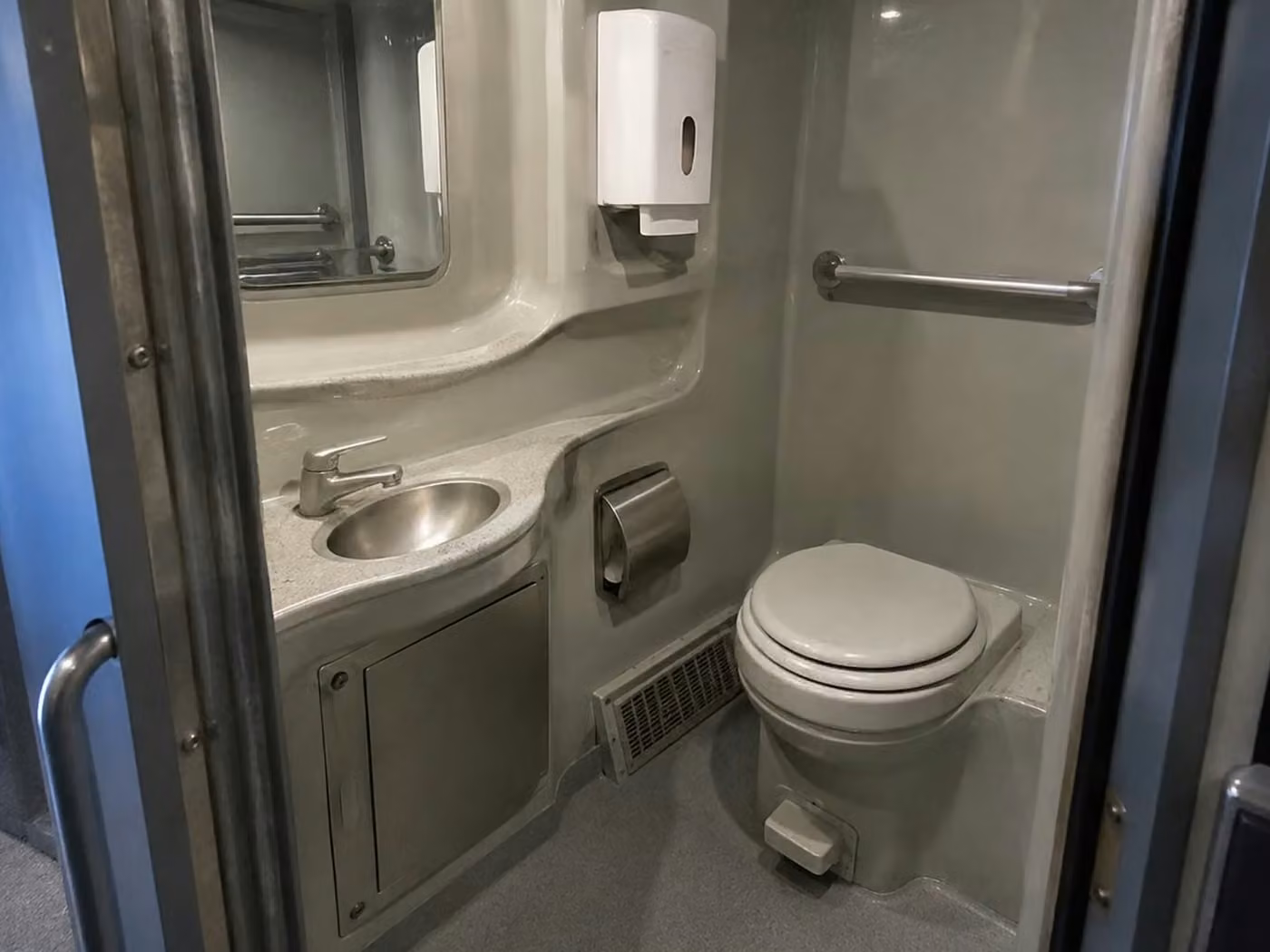san juan capistrano 56 passenger charter bus onboard restroom