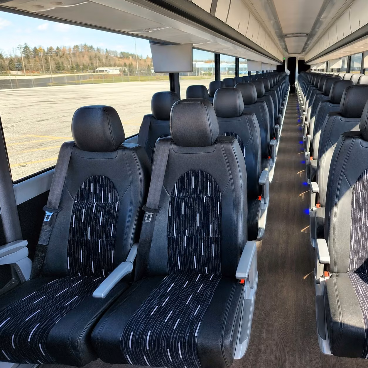 san juan capistrano charter bus interior 3