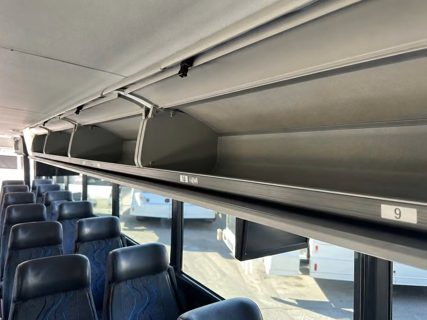 san juan capistrano charter bus overhead storage