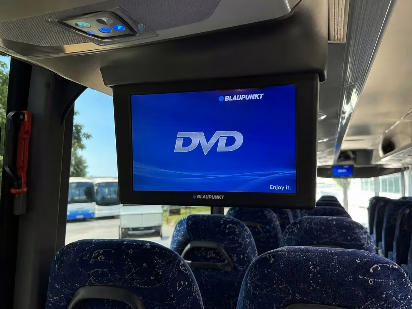 san juan capistrano charter bus tv monitors