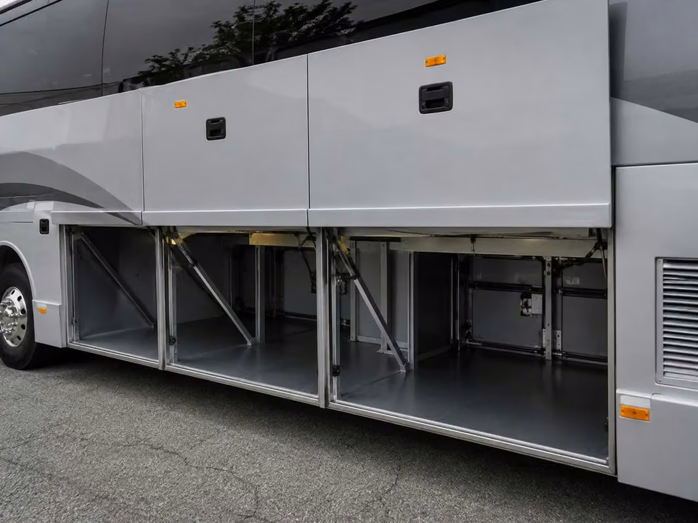 san juan capistrano charter bus under bus storage